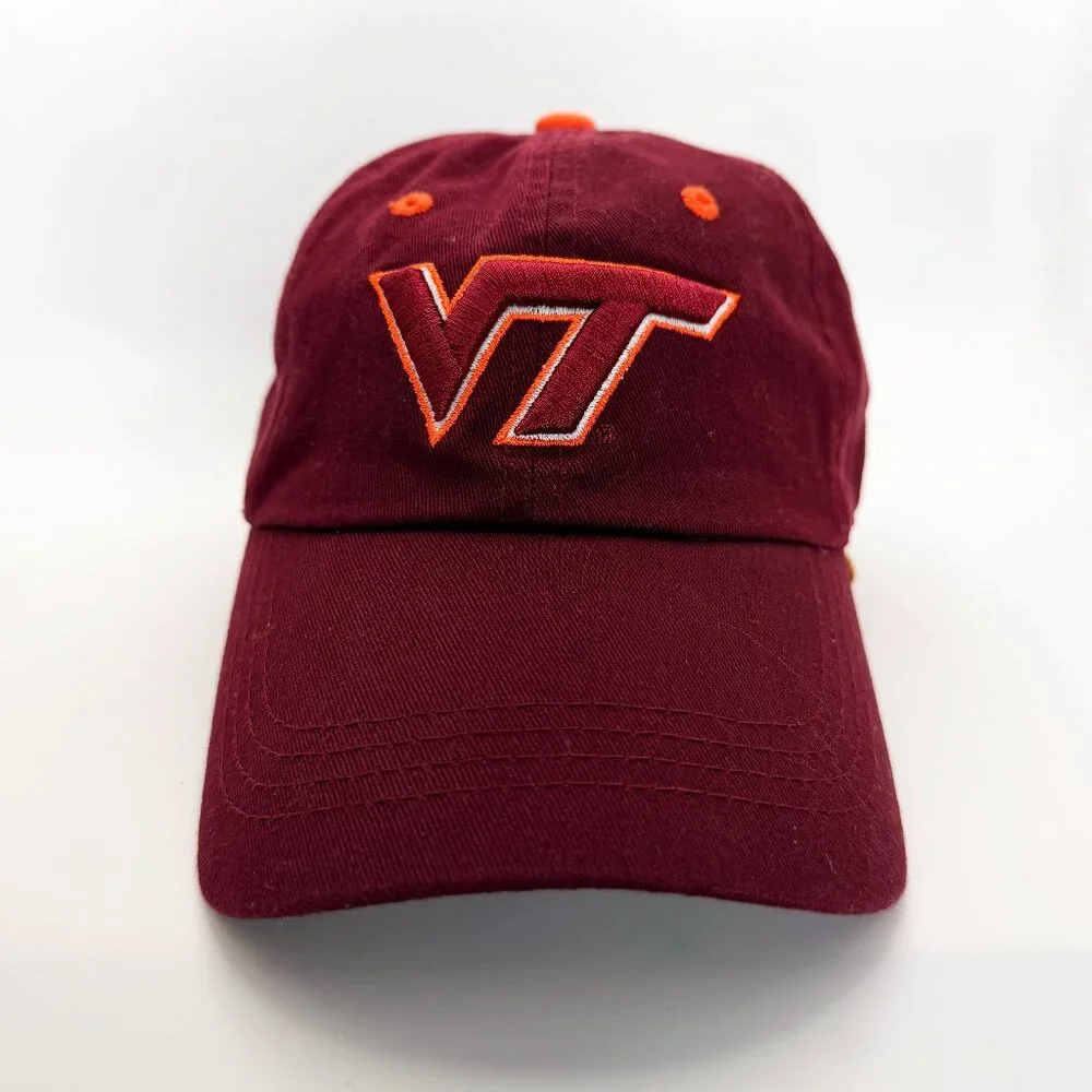 Virginia Tech Hokies Maroon & Orange VT Logo Adjustable Hat
